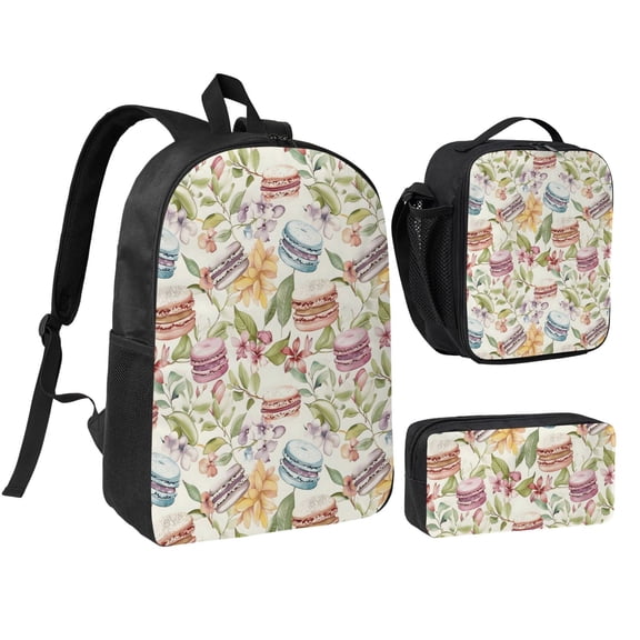 Butterfly Backpack Set 3pc ,Backpack with Lunch Bag and Bag 17 Inch