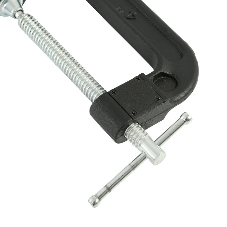 Hyper Tough 4-Inch Quick Release C Clamp, Push Button, Steel