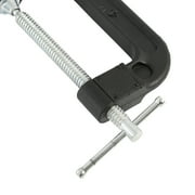 Hyper Tough Quick Release 4-Inch C-Clamp with Steel Swivel and Cast Iron Frame