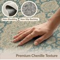 thumbnail image 6 of ODIKA 4'x6' Green Sage Traditional Medallion Floral Washable Area Rug Classic Inspired Ornate Border Pattern for Dorm Room, Small Living Stain Resistant Low Profile, Easy Care, 6 of 7