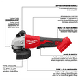 thumbnail image 3 of Milwaukee Tool M18 Brushless 4-1/2" / 5" Cut-Off Grinder, Paddle Switch, 3 of 12