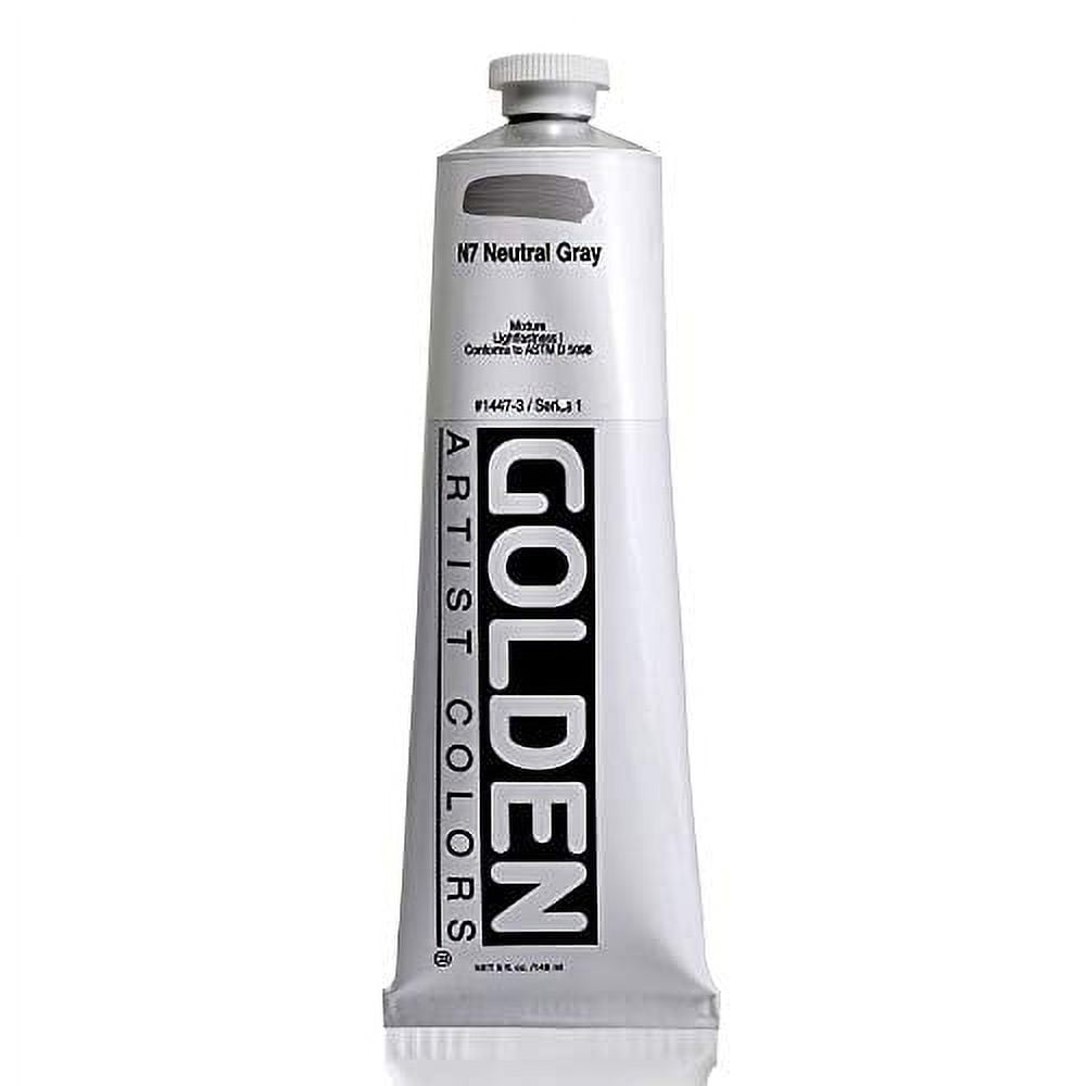 Golden Heavy Body Acrylic Paint - Neutral Gray N7, 5 oz tube