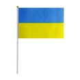 thumbnail image 1 of European Cup Fans Ukraine Hand Cranked Flag 14*21cm, 1 of 6