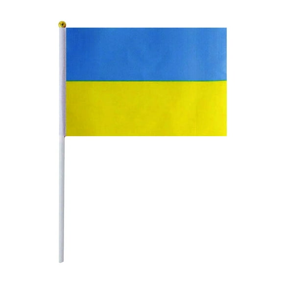 European Cup Fans Ukraine Hand Cranked Flag 14*21cm Cute Flags for outside Flag Pole 20 Foot Flag Pole Base
