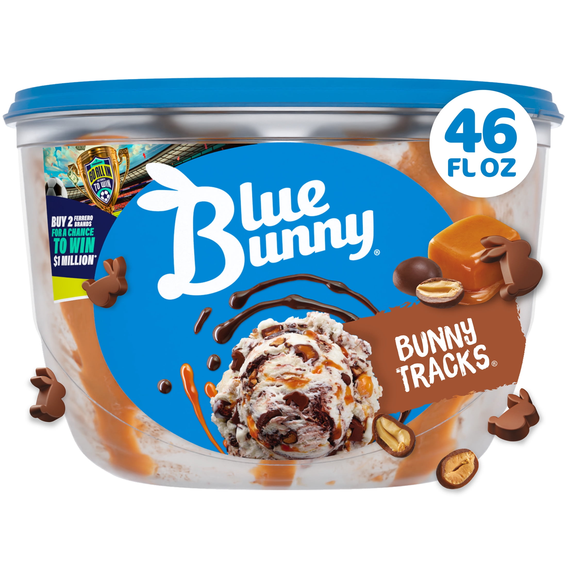 Blue Bunny Bunny Tracks Premium Frozen Dessert, 46 fl oz Tub