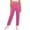 00##-Hot Pink2514, variant on Girls School Uniform Pants High Rise Pull On Straight Stretch Trousers, Black, Sizes 5-6