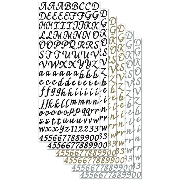 voss gold and art craft stickers removable self-adhesive letters