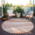 thumbnail image 6 of Addison Rugs Chantille Indoor/Outdoor Transitional Swirls Salmon Washable Round Rug, 8' x 8', 6 of 6