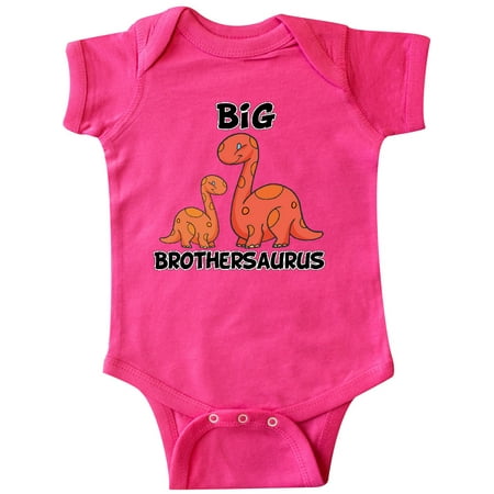 

Inktastic Big Brothersaurus with Cute Sibling Dinosaurs Gift Baby Boy Bodysuit