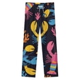 thumbnail image 4 of Colorful Lobsters Coral Reef Pattern Winter Female Pants Flannel High Waist Women Pants Lady Warm Straight Leg Plush Trousers, 4 of 7