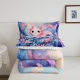 thumbnail image 5 of Manfei Colorful Axolotl Full Size Comforter Sets,Aquatic Amphibian Bedding Comforter Set,Polkadot Reversible,3pcs,1 Comforter and 2 Pillowcases, 5 of 7