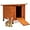 Orange, variant on HYJY Rabbit Hutch, Outdoor Cat House Weatherproof, Bunny Cage Indoor with Openable, Portable Small Animals Shelters with Nonslip Ramp for Hideout Rabbits/Feral Cats/Chicken/Small Animals-Orange