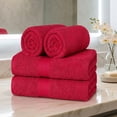 thumbnail image 2 of Ample Decor Hand Towel for Bathroom 100% Cotton 18X28 inch -4pcs Red, 2 of 6