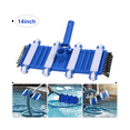 thumbnail image 2 of 14" Weighted Pool Vacuum with Wheels and Side Brush, Blue, 2 of 7