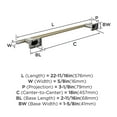 thumbnail image 6 of Amerock Esquire Polished Nickel/Golden Champagne 18 inch (457mm) Towel Bar, 6 of 8
