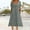 Gray, variant on SMihono Fashion Eyelet Boho Tie Back Dress for Women, Casual Summer Dress with Pockets, Trendy Loose Fit Midi Dress for Women Khaki S
