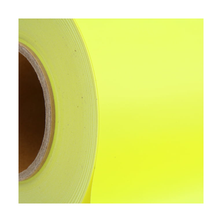 Neon Safety Yellow 20 Wide Nighttime Reflective Heat Transfer Vinyl Film  By The Yard