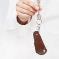thumbnail image 3 of YEAHIBABY 2Pcs Compact Foldable Shoe Horn Keychain Travel Use Stainless Steel Light Brown, 3 of 6