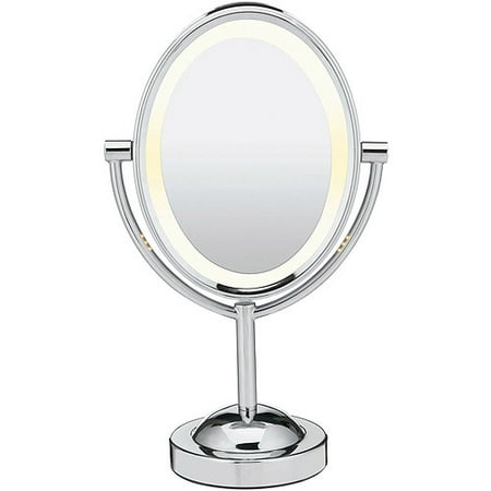 Conair 1x/7x Magnification Double-Sided Lighted Oval Mirror