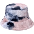 thumbnail image 6 of CoCopeaunts Tie Dye Bucket Hat for Women Autumn Winter Plush Warm Cap Foldable Packable Travel Activities Daily Bucket Caps, 6 of 8