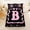 Black Pink B, variant on Erosebridal Kid Cute Ribbon Twin Sheet Sets, Initial L Letter Bedding, 3-Piece