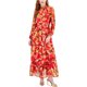 thumbnail image 1 of Taylor Womens Chiffon Flower Print Maxi Dress, white, 2, 1 of 1