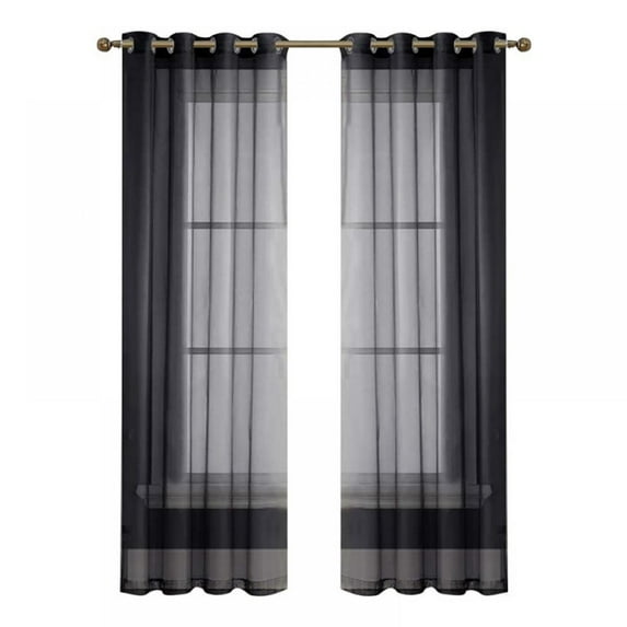 White/Black/Grey Outdoor Sheer Curtain for Patio Waterproof, UV Proof Grommet Indoor Outdoor Sheer Voile Drape for Porch/Pergola