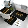 thumbnail image 3 of Bathroom Rugs Sets 3 Piece - Happy New Year 2025 D Absorbent Non Slip Bath Mats, U-Shape Toilet Lid Cover, Contour Mat, Soft Washable Shower Mats Bath Rug Mat for Bathroom Tub Toilet, 3 of 7