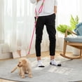 thumbnail image 2 of Laisse Mains Libres pour Chien Tout-Terrain, Laisse pour Randonnée et Entraînement, Laisse pour Animal de Compagnie Mains Libres, Sangle de Marche Réfléchissante Robuste (Rose 250cm long 1.2m), 2 of 5