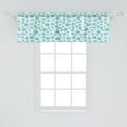 thumbnail image 2 of Ambesonne Stars Window Valance, Abstract Clouds Pattern with Star Motifs Cartoon Style Weather, Curtain Valance for Kitchen Bedroom Decor with Rod Pocket, 54" X 18", Sea Green Seafoam, 2 of 3