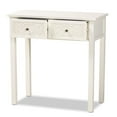 thumbnail image 3 of Baxton Studio Lambert White Finished Wood 2-Drawer Console Table, 3 of 10