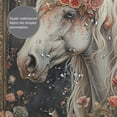 thumbnail image 3 of Disketp Vintage Floral White Horse Stall Fabric Shower Curtain Liner Waterproof - 72" x 72", Lightweight Stall Size Shower Curtain Machine Washable - 60x72, 3 of 5