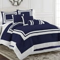 thumbnail image 4 of Ensemble de Couette Générique, 7 Pcs, Design Bicolore, Grand Lit, 4 of 4