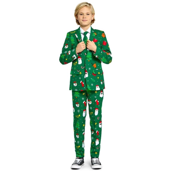 OppoSuits Teen Boys' Suits TEEN BOYS Festivity Green - US 10Y Green