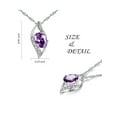 thumbnail image 2 of 0.78 Carat TCW Oval Cut Gemstone Created Amethyst 925 Sterling Silver Necklace Pendant with free 18 Chain, 2 of 7