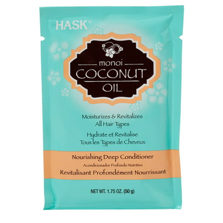 Hask Monoi Coconut Oil Nourishing Deep Conditioner Hair Mask, 1.75 (Best Hair Mask For Dry Curly Hair)