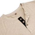 thumbnail image 7 of Wrtxtat Mens Henley Shirts Casual Long Sleeve Half Button up Athletic T-Shirts Trendy Solid Color Basic Workout Tees Tops with Pockets Apricot S, 7 of 7