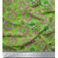 thumbnail image 1 of Soimoi polyester Crepe Fabric Flower Artistic Printed Craft Fabric by the Yard 42 Inch Wide, 1 of 3