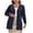 Navy, variant on HCYSFG Womens 3/4 Sleeve Cardigan Open Front Draped Neck Loose Fit Lightweight Sweater Everyday Layering Cover Up Tops