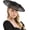 Black, variant on Fascinator Hat for Women Elegant Wide Brim Tea Party Church Wedding Guest Hat Ladies Derby Race Day Headpiece with Headband & Hair Clip