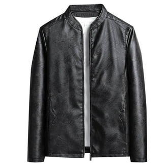 Nmnitkp Leather Jackets for Men, Faux Bomber Jacket Men Motorcycle