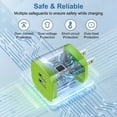 thumbnail image 3 of USB C Charger Fast Charging, 2.1A Dual Port Type C Charger Block with 2pcs Type C Cable 6FT, USB C Brick Cube Wall Charger Adapter Plug Charger Station Power Base Phone Charger Cords, Green, 3 of 7