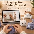 thumbnail image 5 of 3 Pack Cat Crochet Kit for Beginners, Cat Amigurumi Starter Set with Step by Step Video Tutorials, TIKA, 5 of 7