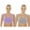 Purple, variant on Just Intimates Racerback Sports Bra (Pack of 2) (Aqua, Black, X-Small)