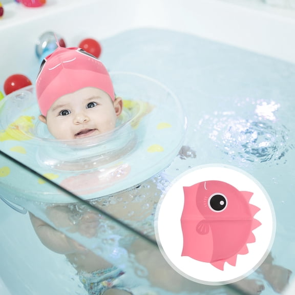 Supvox Silicone Swim Caps for Kids with Adorable Dinosaur Design, Comfortable Fit, and for Swimming