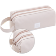 thumbnail image 3 of Pencil Bag Pen Case, Large Capacity Students Stationery Pouch Holder Desk Organizer with Double Zipper, 3 of 5