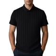 thumbnail image 2 of DayScoop Plus Size T-Shirt for Men Solid Color T Shirt Summer Short Sleeve Casual Fashion Style Striped Breathable Mesh Seamless Half Sleeved Oversize Tops, 2 of 6