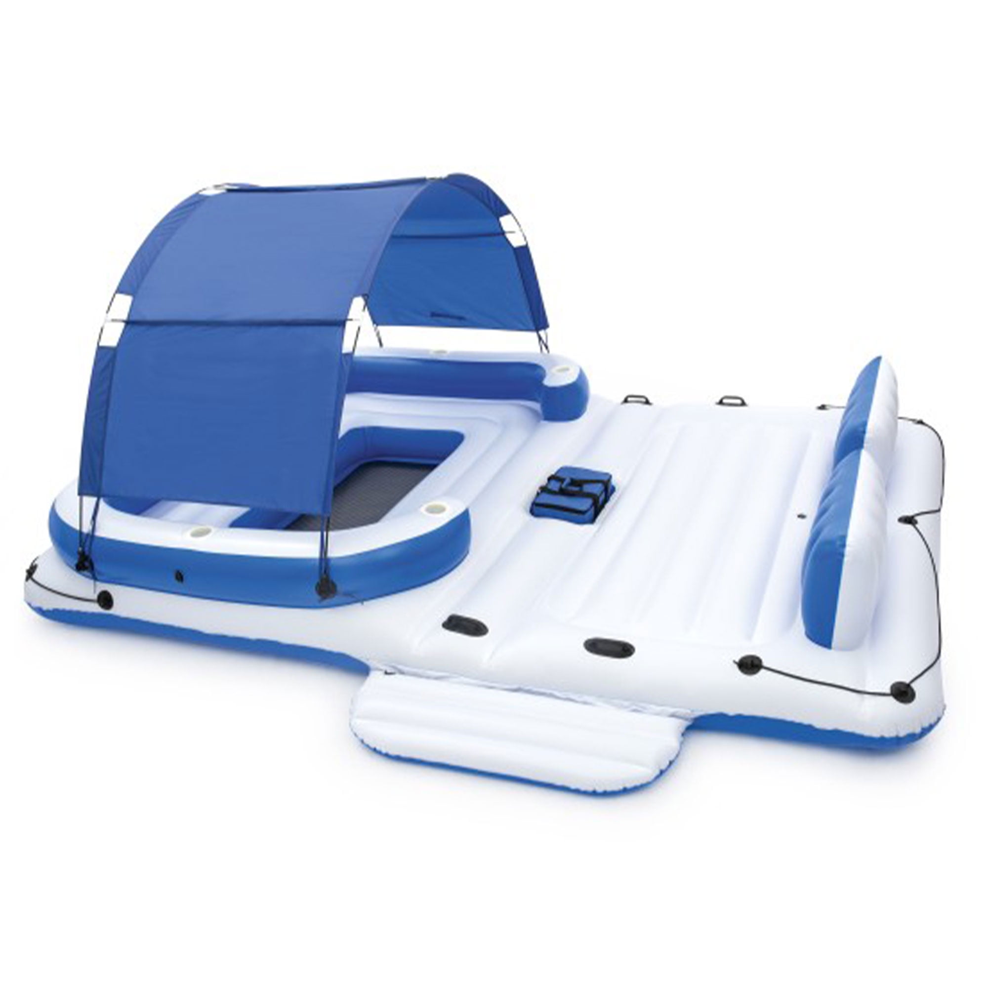 Bestway coolerz tropical breeze 6 person floating island pool lake raft lounge deals
