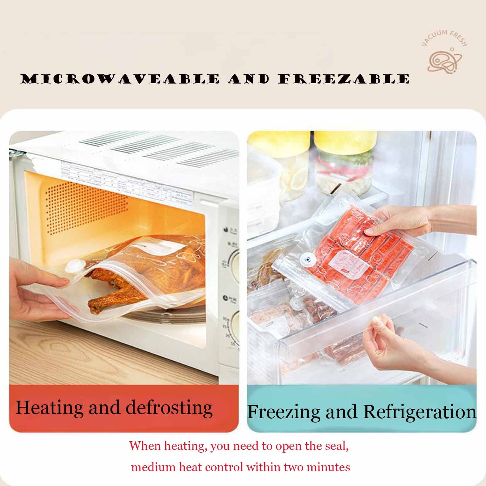 Sacs sous Vide de Stockage, Sac Alimentaire sous Vide Distributeur