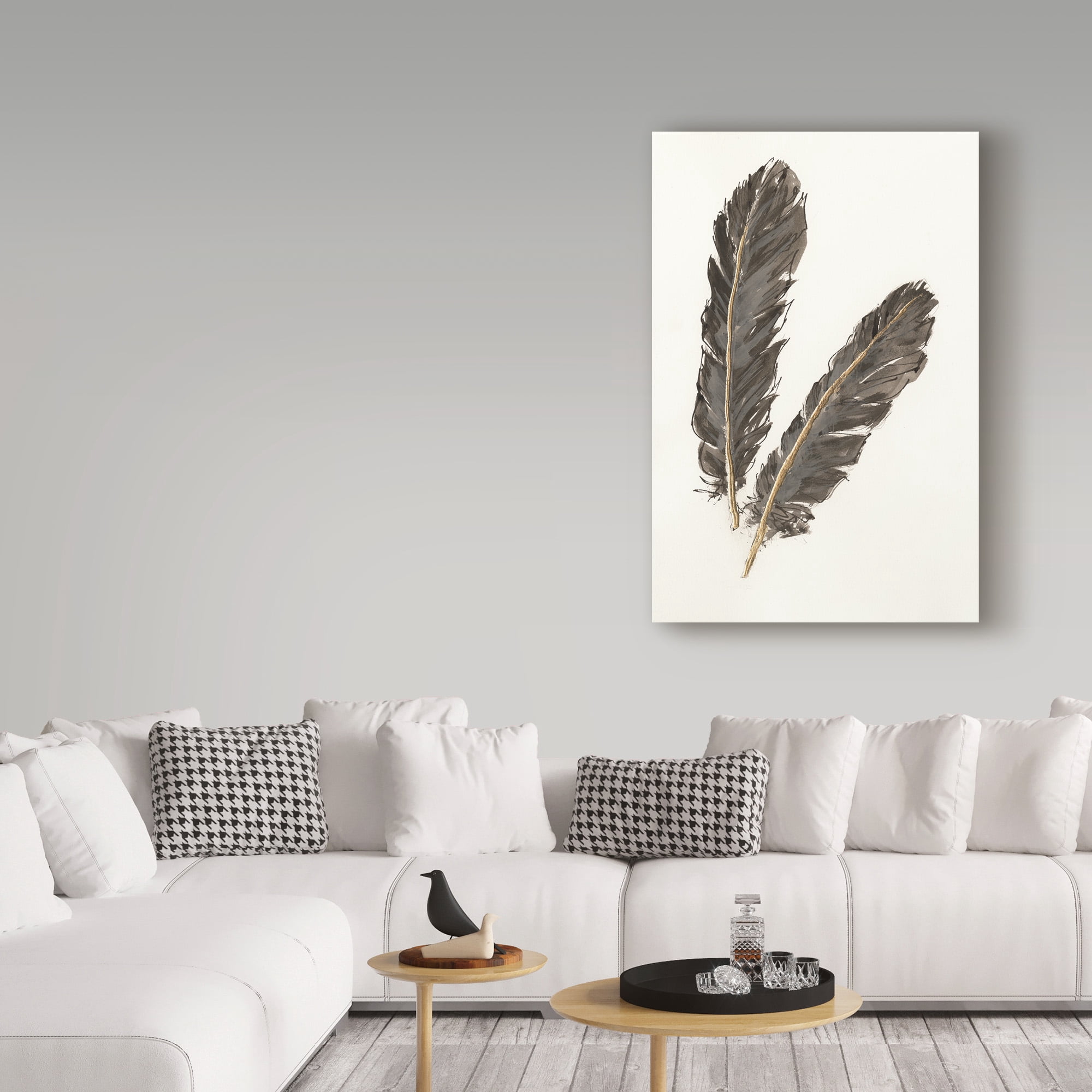 Trademark Fine Art 'Gold Feathers IV' Canvas Art by Chris Paschke